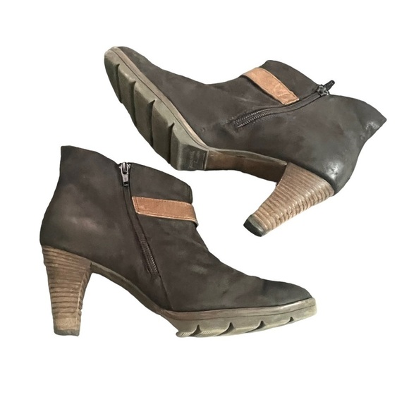 Paul Green Munchen Womens Black Brown Leather Booties US 7.5 - Picture 7 of 7